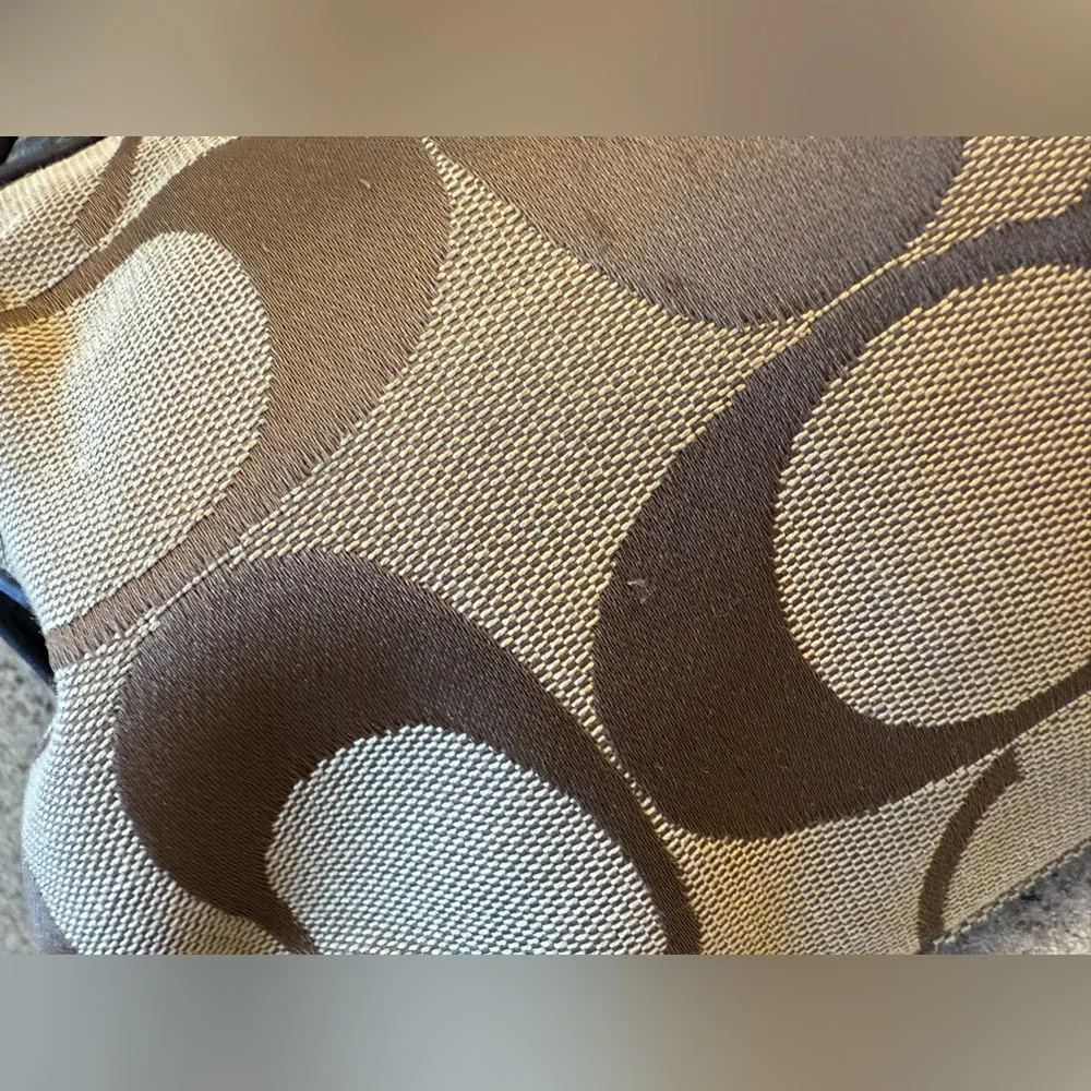 VTG Coach Brown/Tan Signature C Jacquard Shoulder Bag Purse - Picture 11 of 15